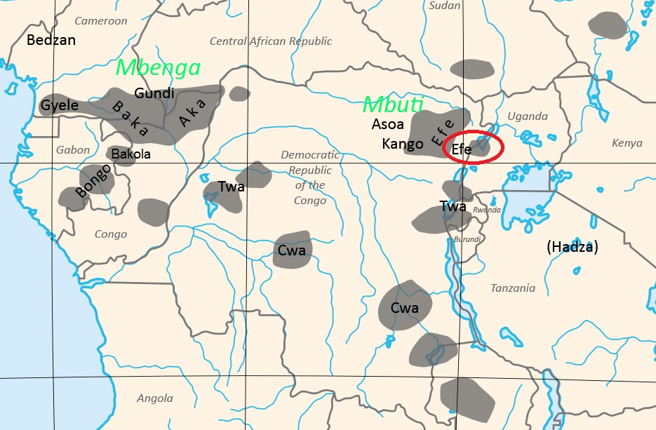 ウガンダのフォート・ポータルとピグミー族